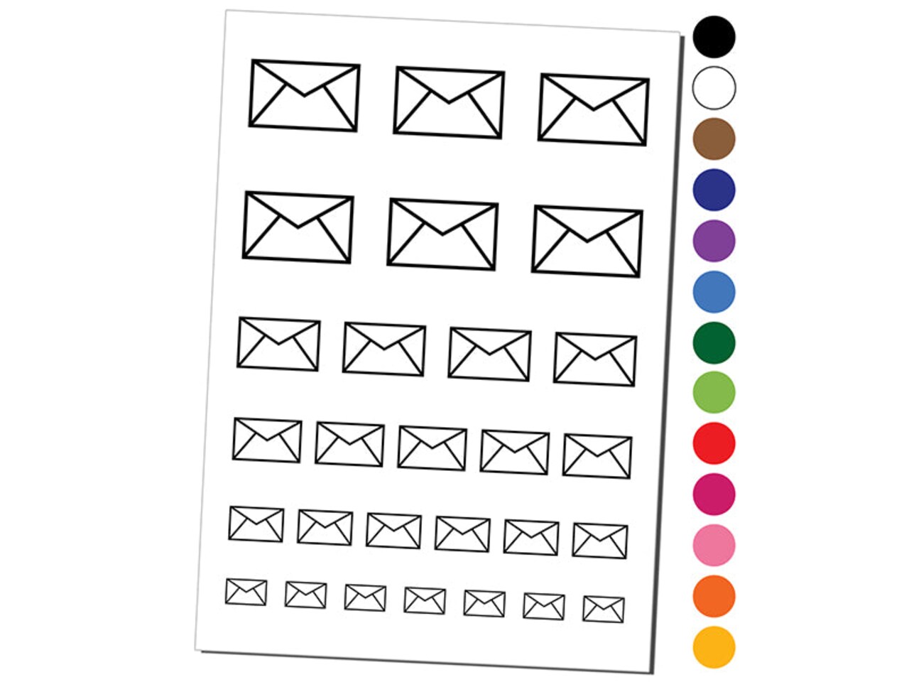 Envelope Mail Temporary Tattoo Water Resistant Fake Body Art Set Collection